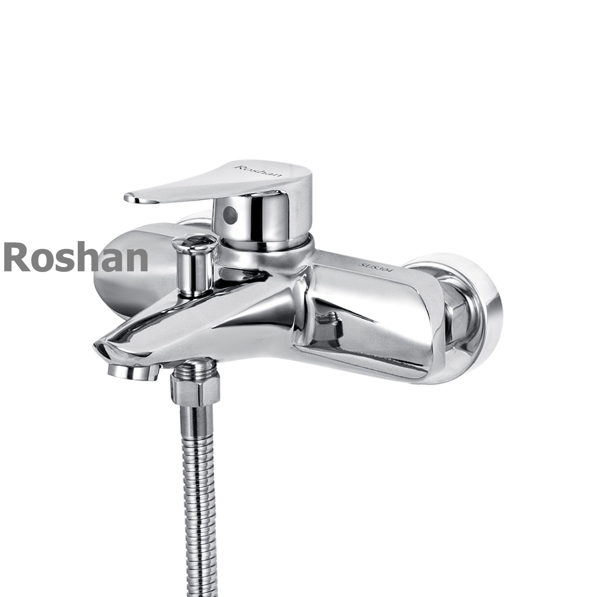 Vòi sen tắm inox bóng Nóng Lạnh Roshan Premium BR303