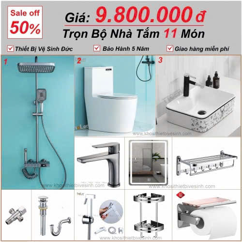 TRỌN BỘ NHÀ TẮM 11 MÓN 
