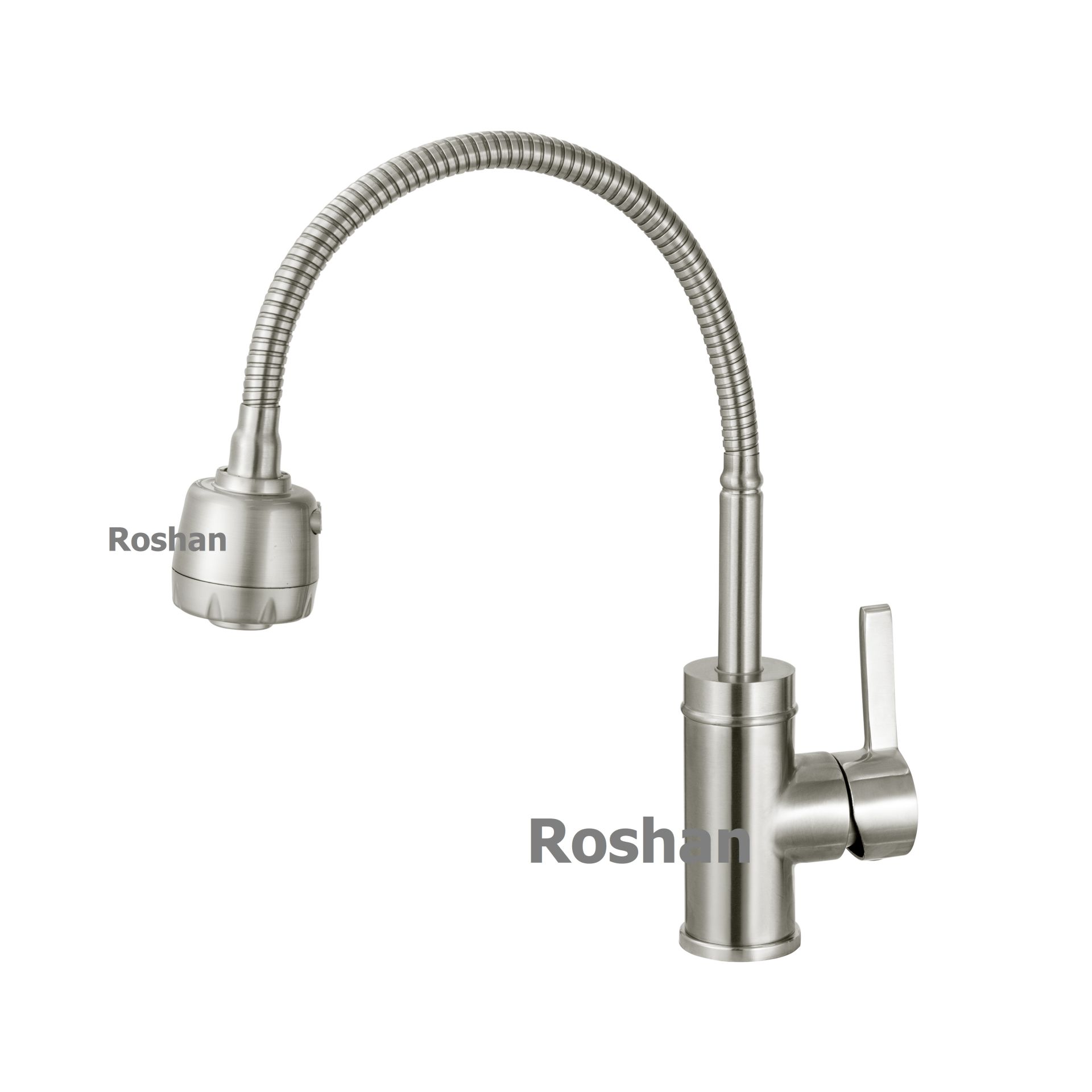 Vòi chén inox mờ Nóng Lạnh Roshan Basic R503