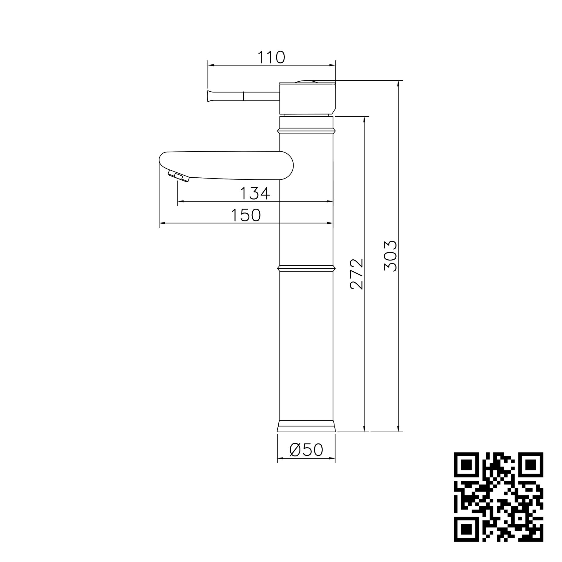Vòi Lavabo inox bóng Nóng Lạnh Roshan Premium BR401