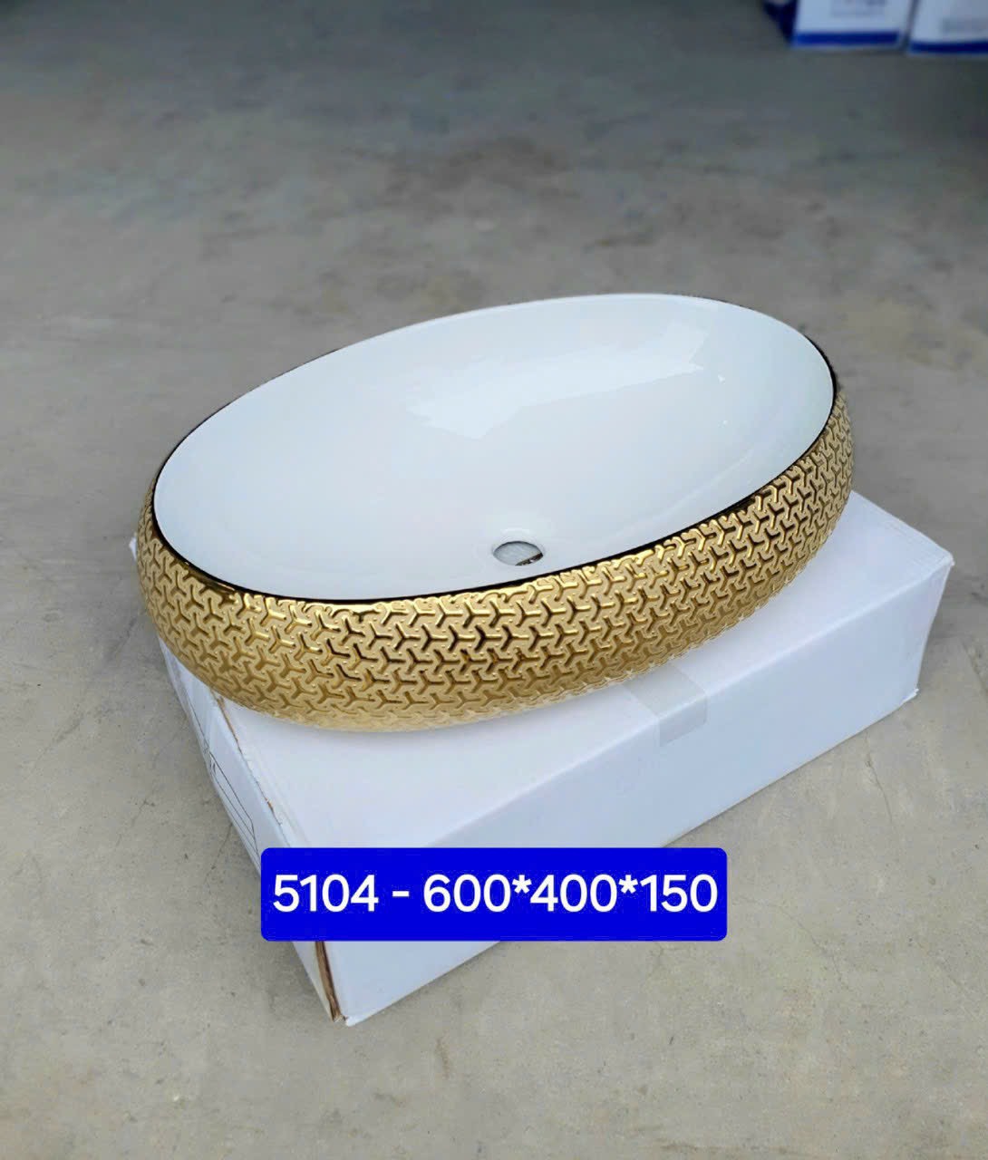 Lavabo để lên bàn đá 5104