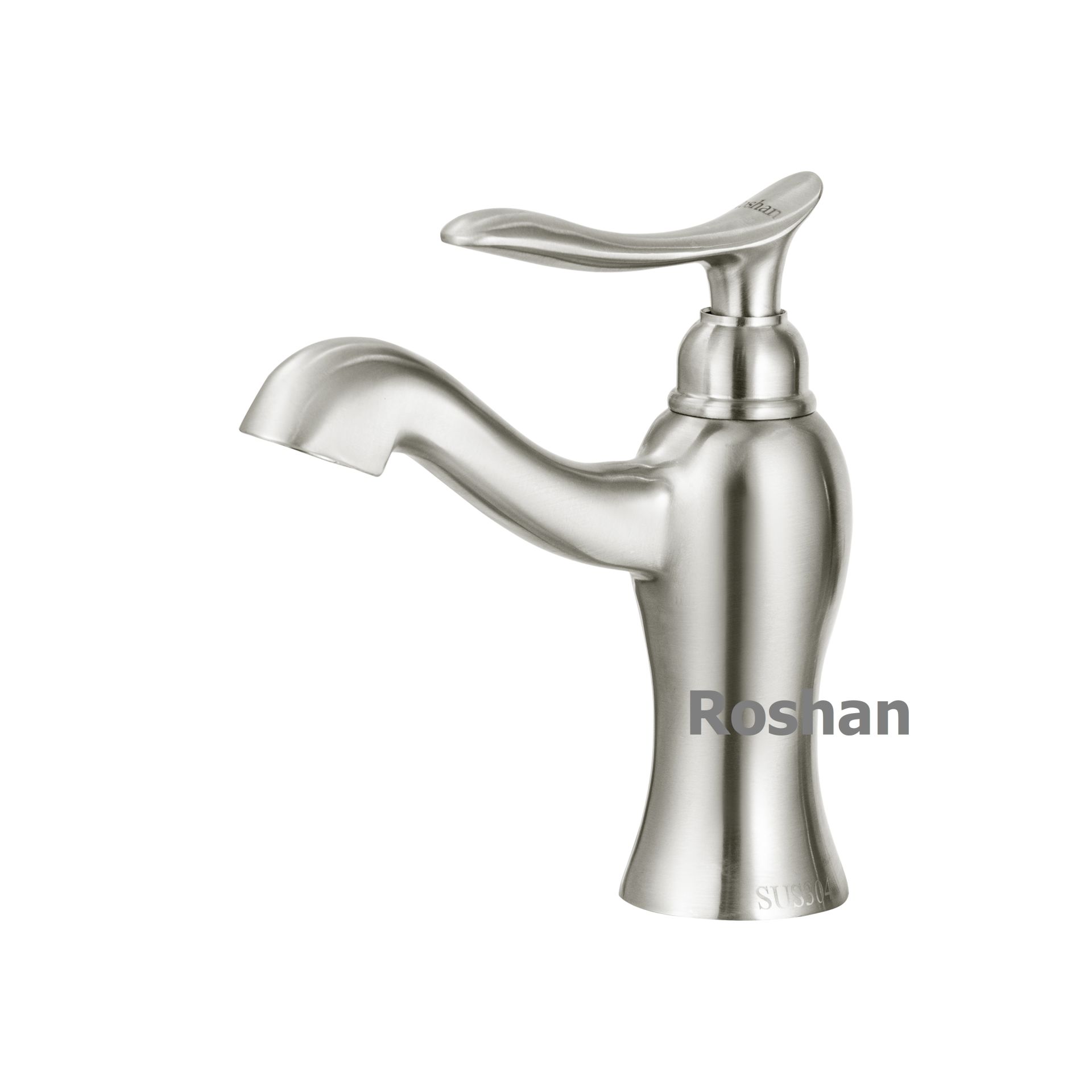 Vòi lavabo inox mờ lạnh Roshan Basic R410