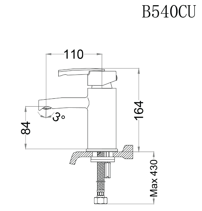 Vòi Chậu Nóng Lạnh Caesar B540CU