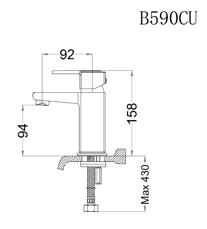 Vòi Chậu Nóng Lạnh Caesar B590CU