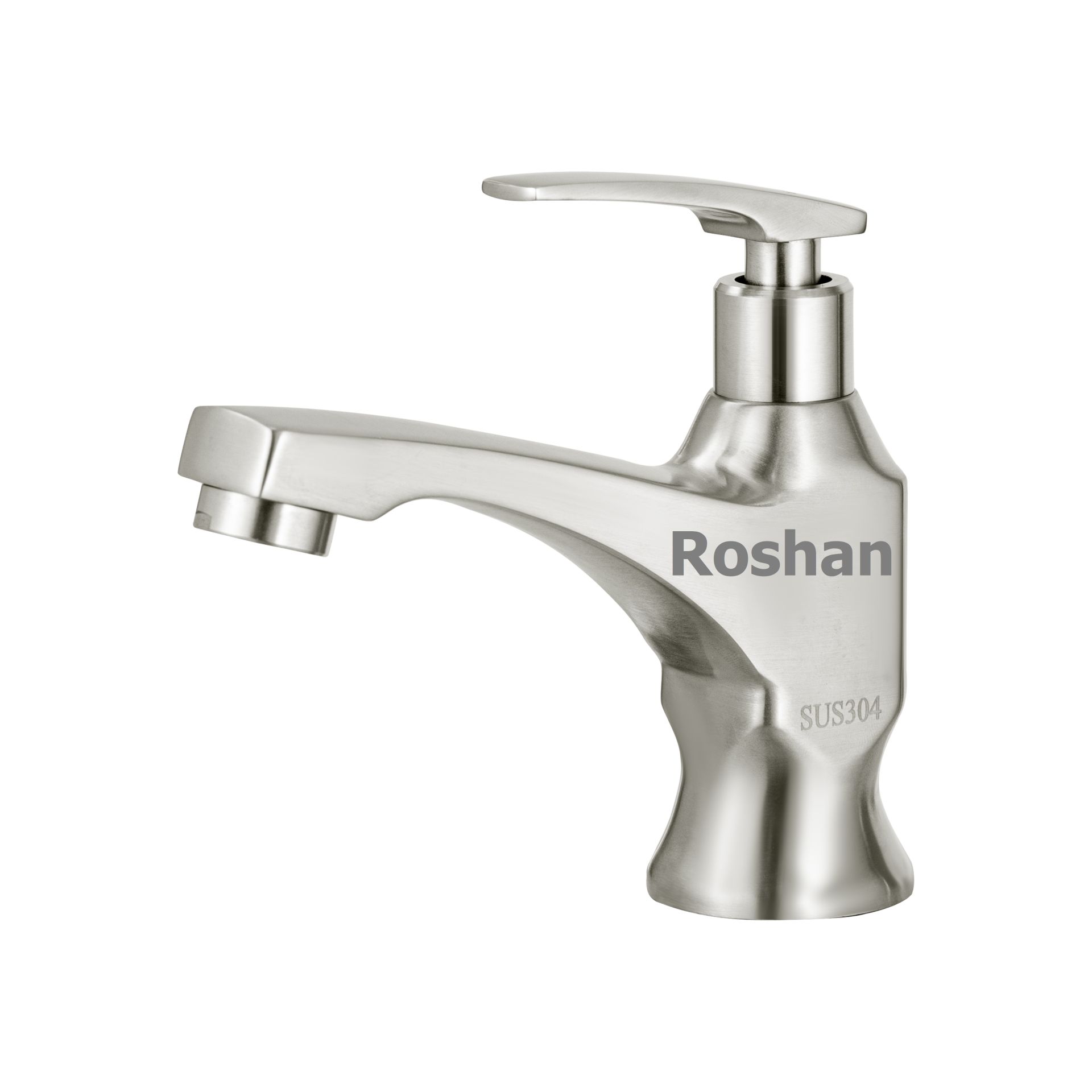 Vòi lavabo inox mờ lạnh Roshan Basic R411