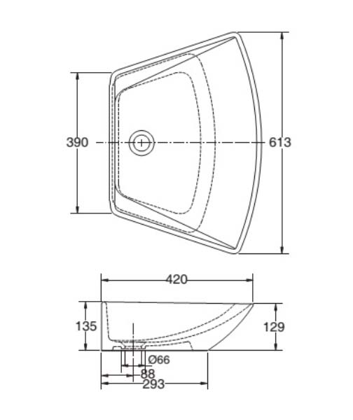 Lavabo Đặt Bàn Viglacera CD17
