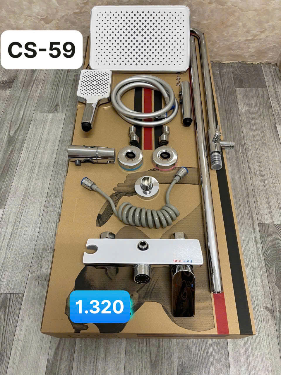 Cây sen nóng lạnh crom bóng CS59