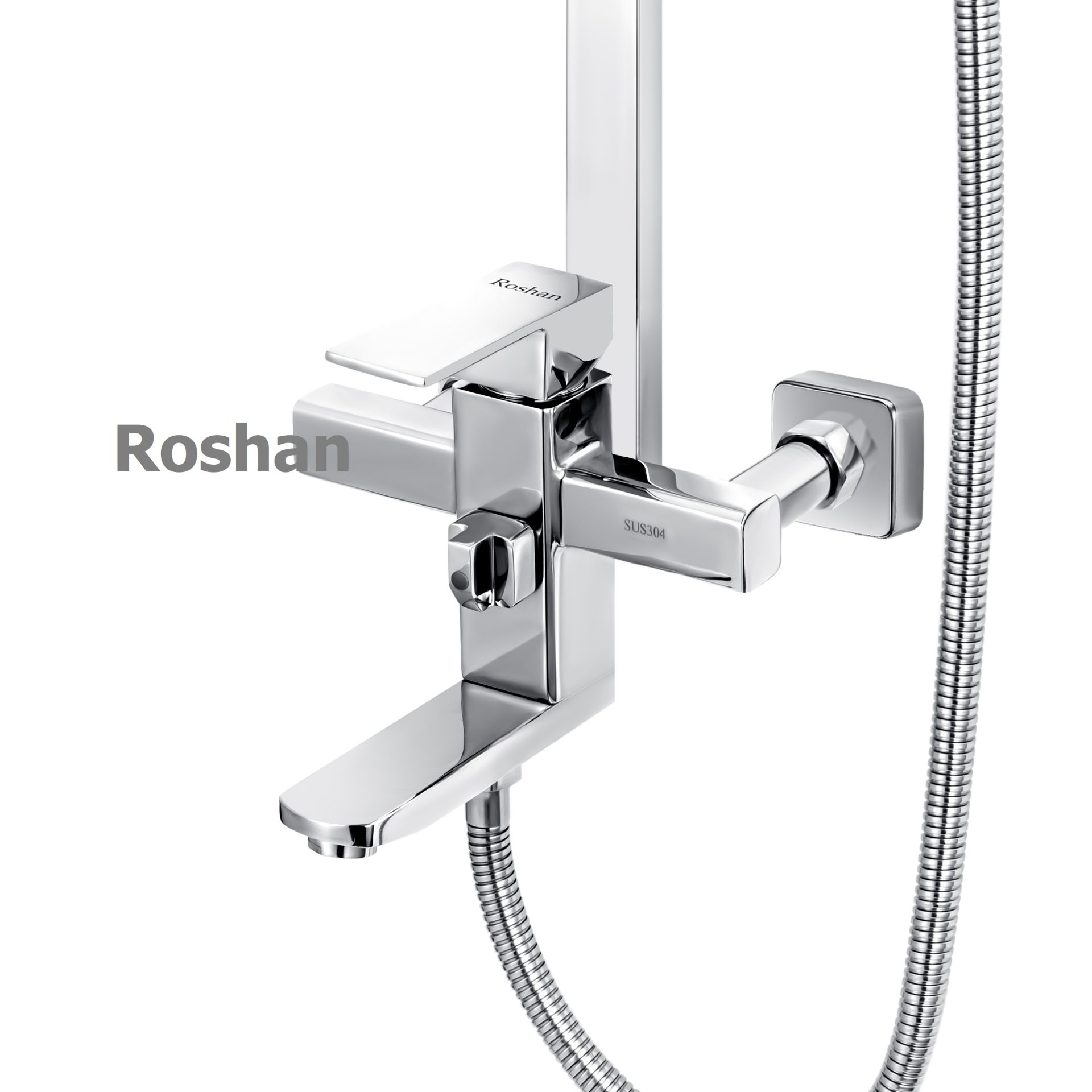 Bộ sen cây inox bóng Nóng Lạnh Roshan Premium BR203