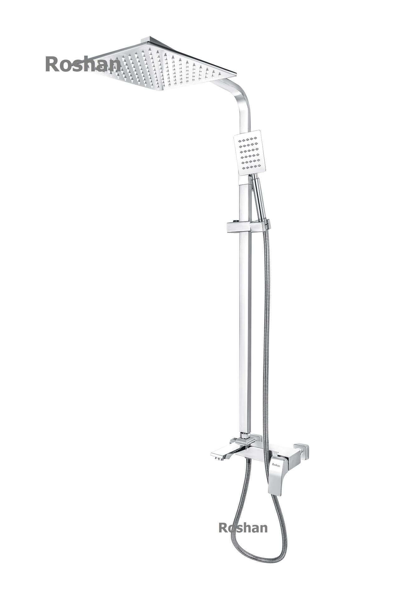 1Bộ sen cây inox bóng Nóng Lạnh Roshan Premium 1BR204