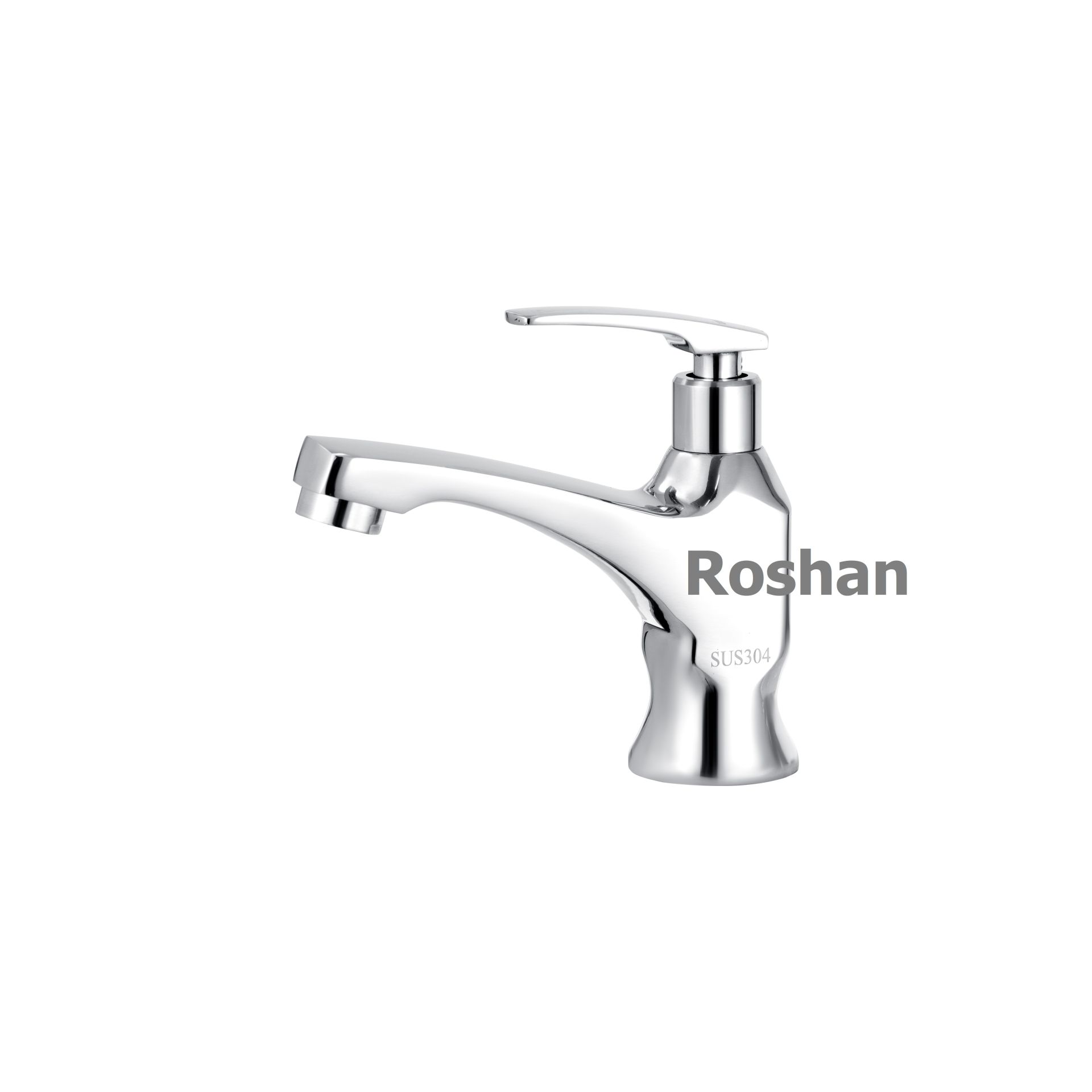 Vòi lavabo inox Bóng lạnh Roshan Premium BR411