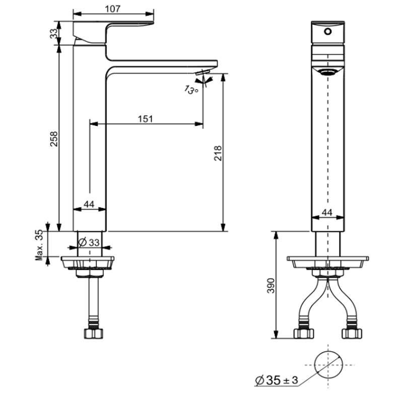 Vòi Chậu Cổ Cao American Standard WF-13