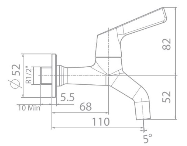 Vòi Gắn Tường American Standard WF-T602