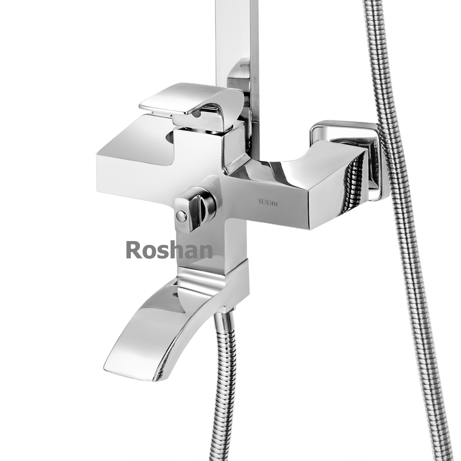 Bộ sen cây inox bóng Nóng Lạnh Roshan Premium BR210