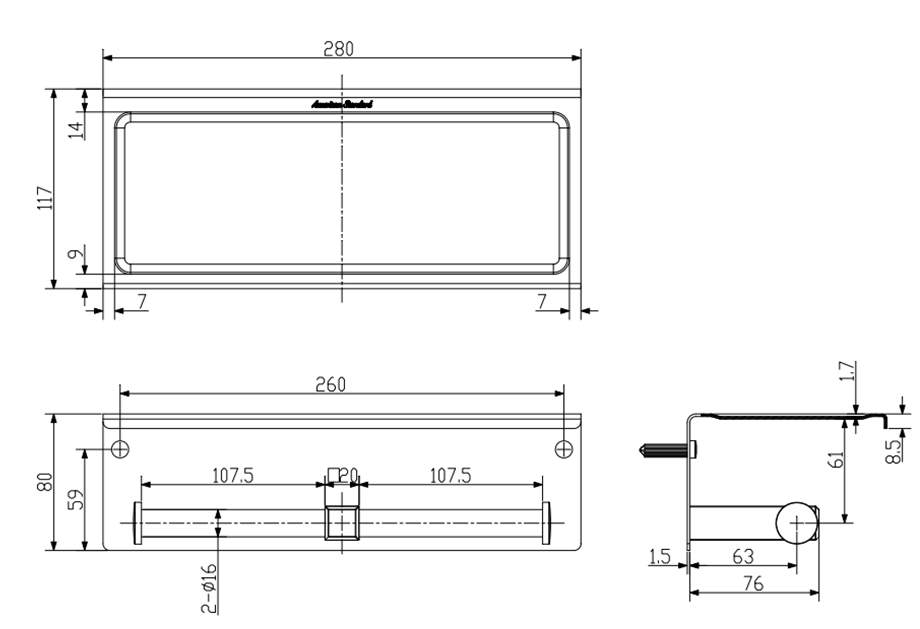 Hộp Giấy Vệ Sinh Đôi American Standard WF-0499