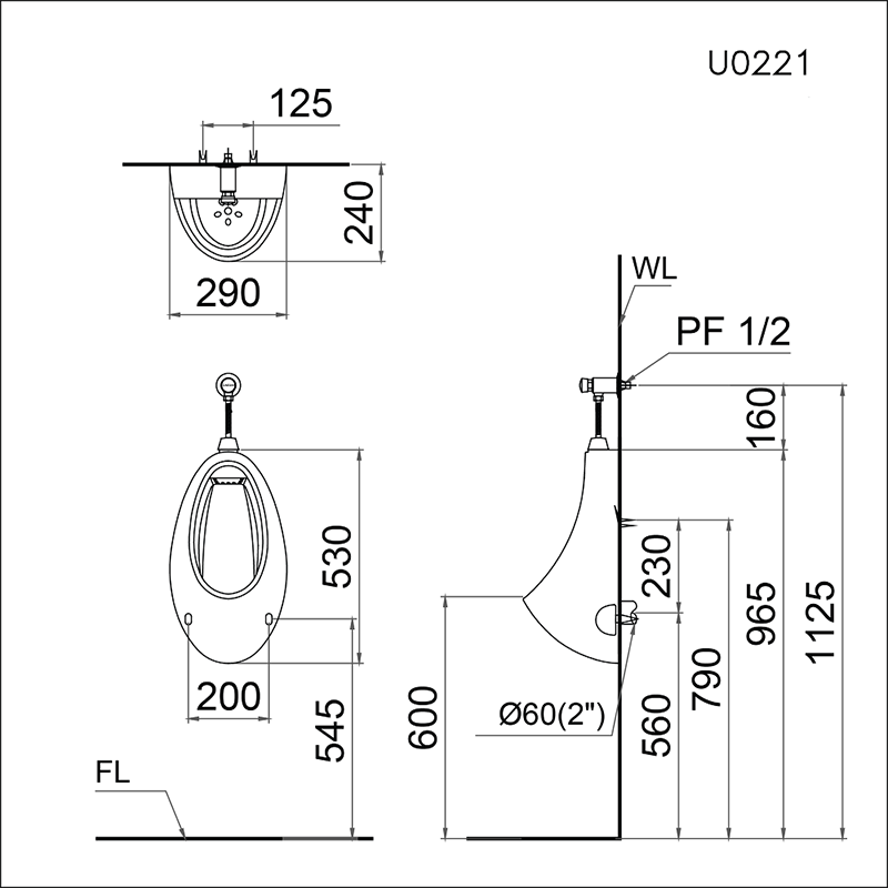 Bồn Tiểu Nam Caesar U0221