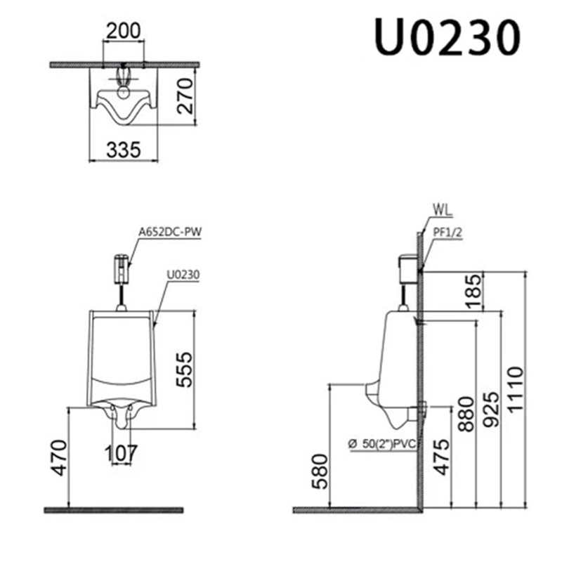 Bồn Tiểu Nam Caesar U0230