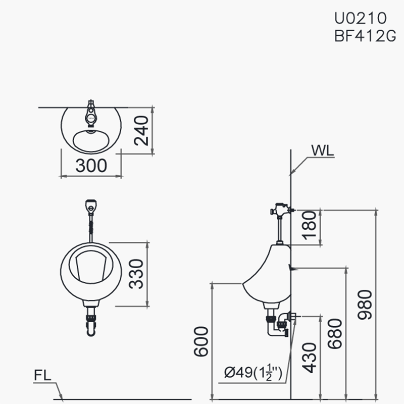 Bồn Tiểu Nam Caesar U0210