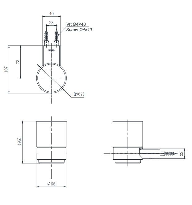 Giá Đựng Ly TOTO YAT201V Cao Cấp Chính Hãng