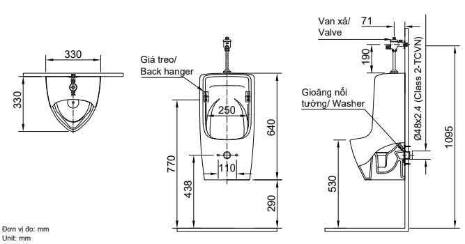 Bồn Tiểu Nam Inax U-431VAC