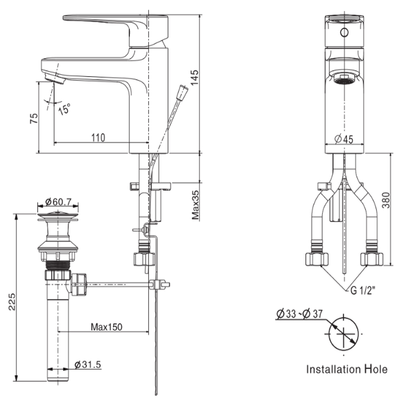 Vòi Chậu 1 Lỗ American Standard WF-B201