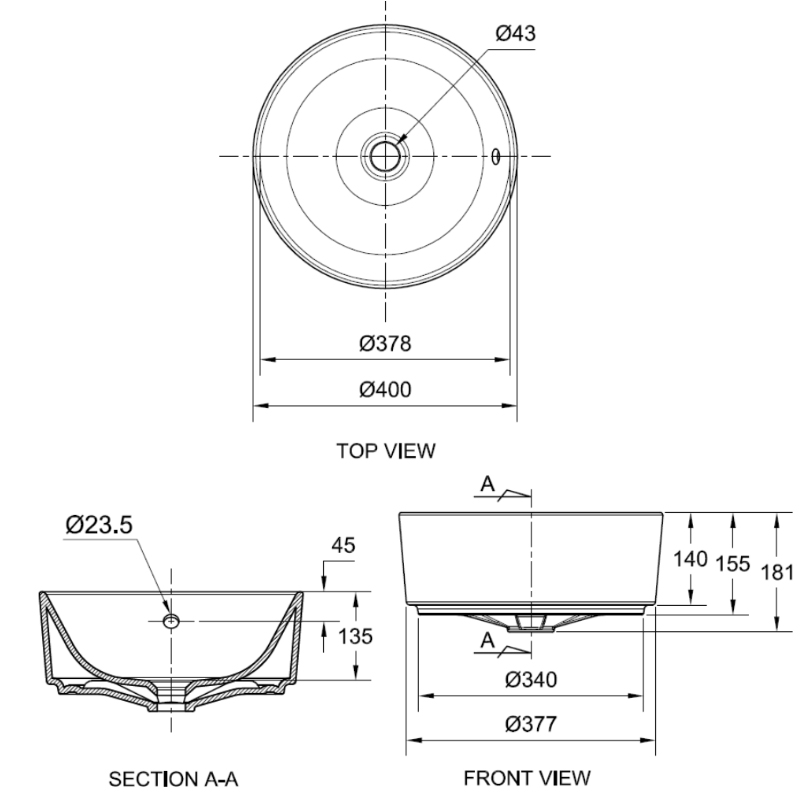 Lavabo Đặt Bàn American Standard WP-0628