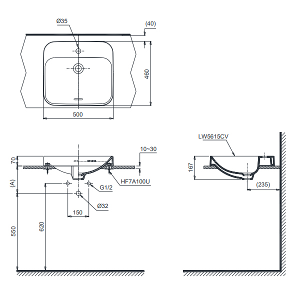 Lavabo Đặt Bàn Toto LT5615C