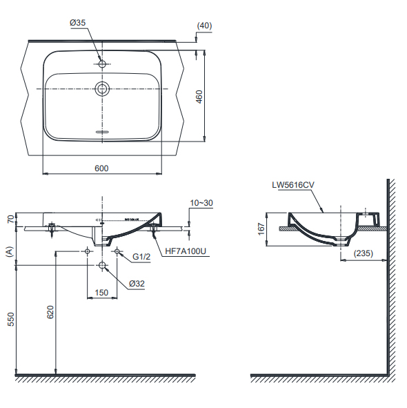 Lavabo Đặt Bàn Toto LT5616C