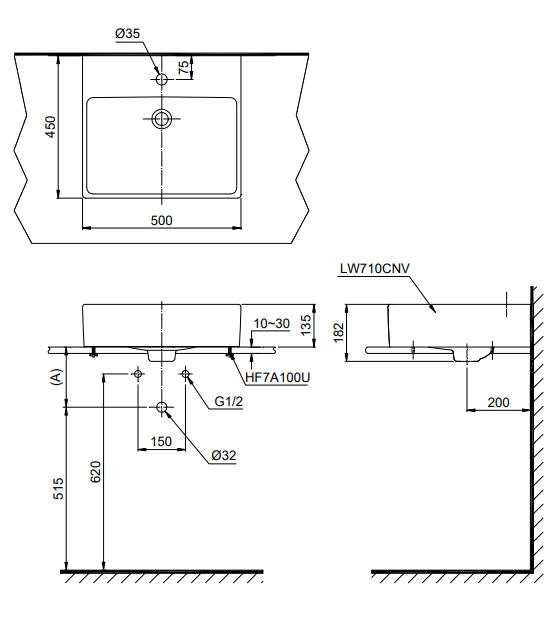 Lavabo Đặt Bàn Toto LT710CTR