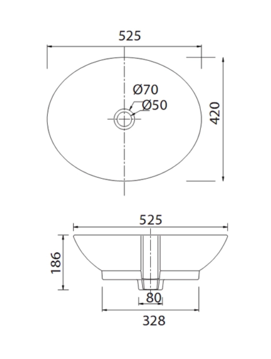 Lavabo Đặt Bàn Viglacera BS415