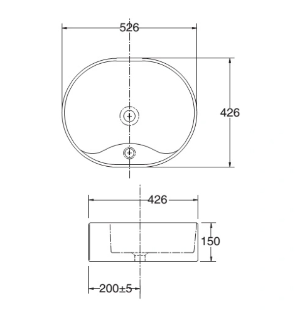 Lavabo Đặt Bàn Viglacera CD19