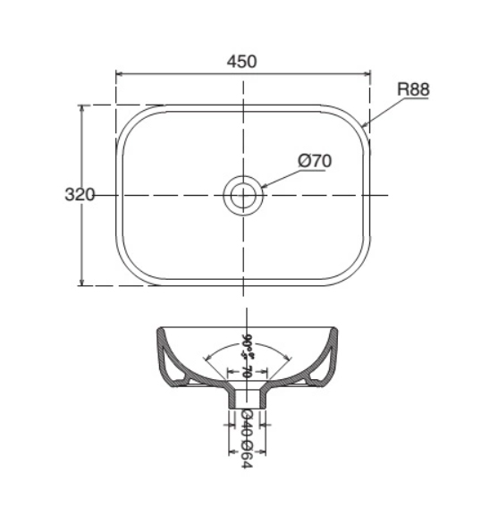 Lavabo Đặt Bàn Viglacera V25