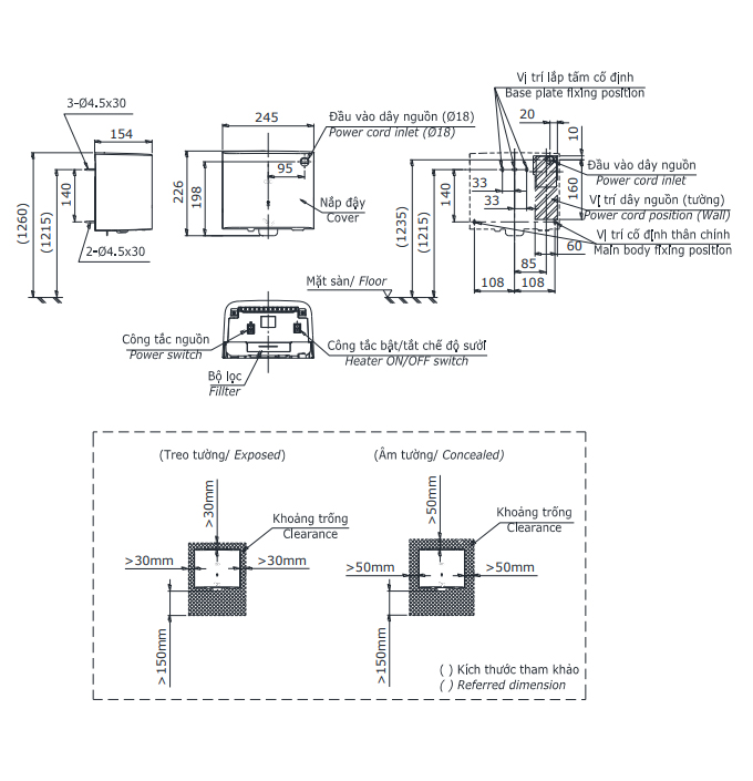 Máy Sấy Tay ToTo TYC322WF