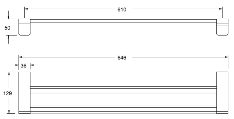Thanh Treo Khăn Đôi American Standard K-1394