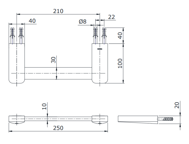 Thanh Vắt Khăn Tay ToTo TX702ARS