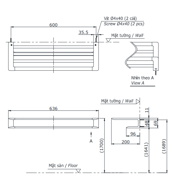 Thanh Treo Khăn 2 Tầng ToTo YTS902BV
