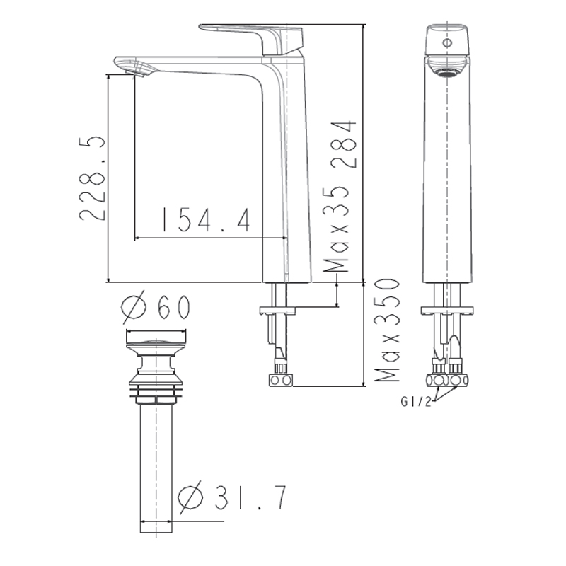 Vòi Chậu Cổ Cao American Standard WF-1702