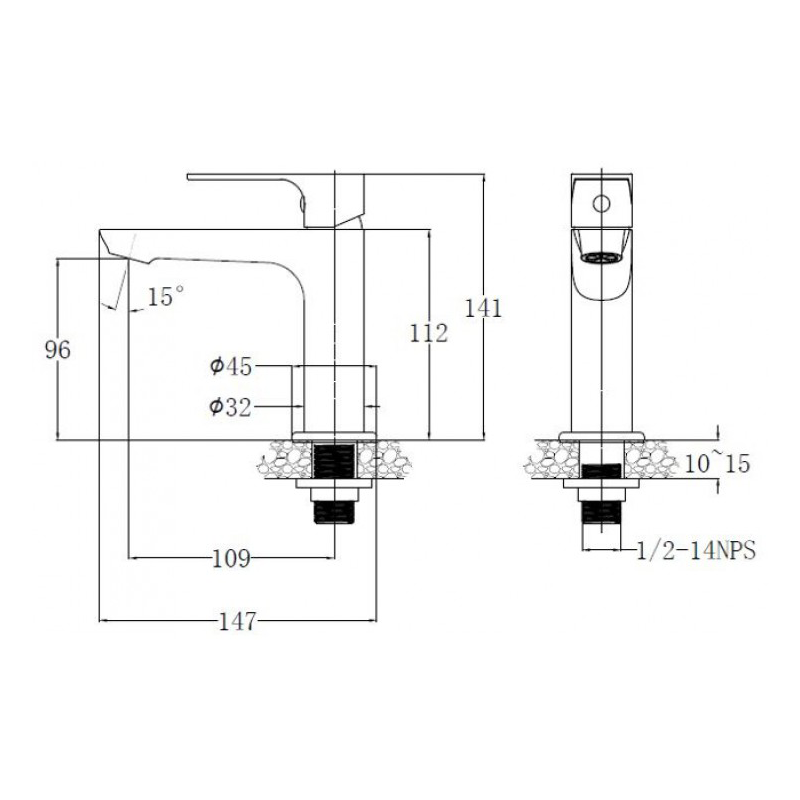 Vòi Chậu Nước Lạnh Caesar B060C