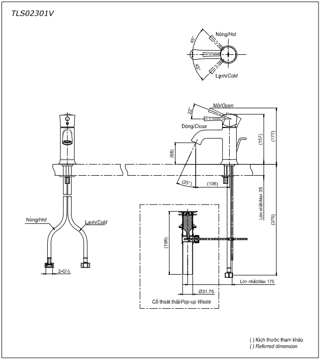 Vòi Chậu Nóng Lạnh ToTo TLS02301V