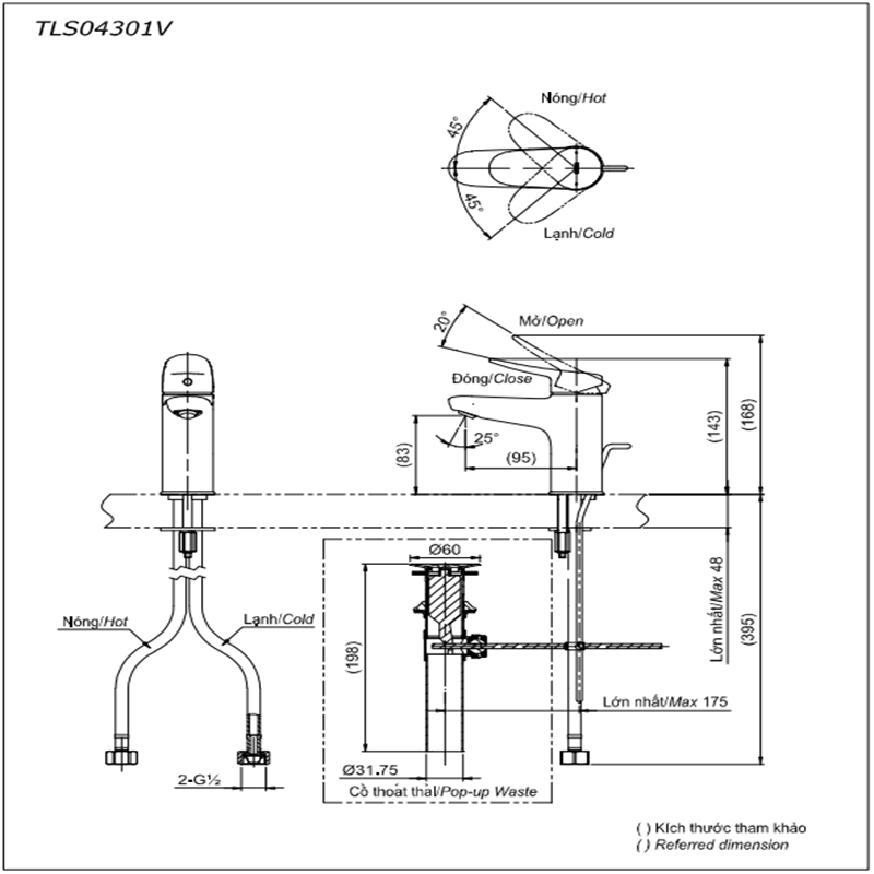 Vòi Chậu Nóng Lạnh ToTo TLS04301V
