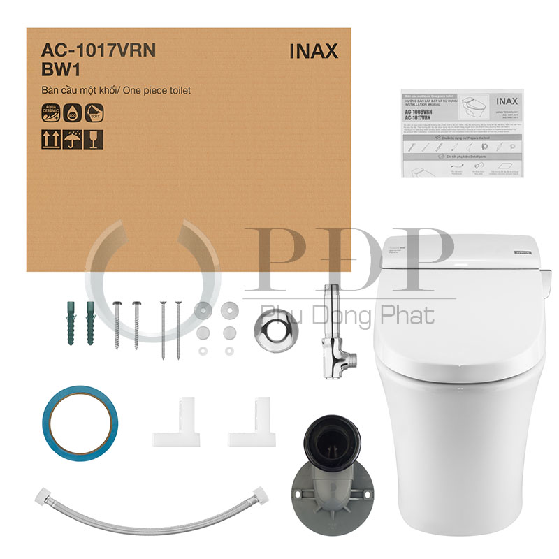 Bồn Cầu INAX AC-1017VRN (AC1017VRN) 1 Khối Aqua Ceramic