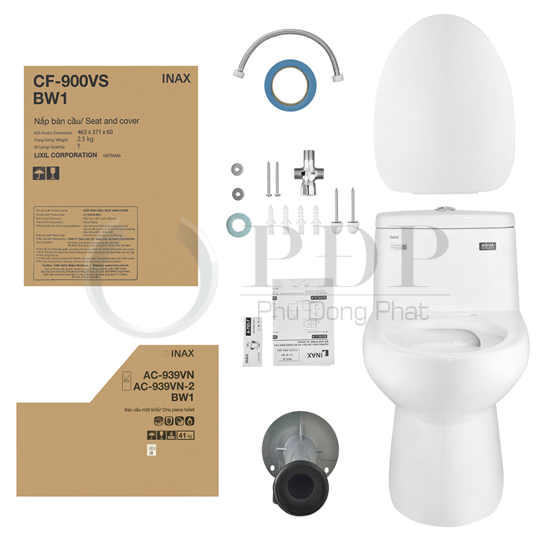 Bồn Cầu INAX AC-939VN (AC939VN) 1 Khối Aqua Ceramic