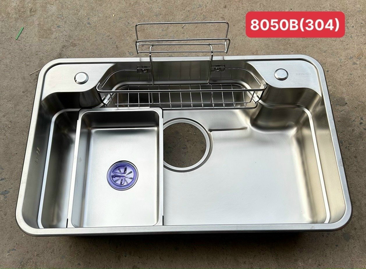 Chậu rửa chén 1 hố 8050B inox 304