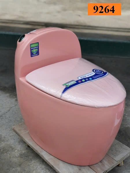 Bồn cầu trứng màu hồng 9264