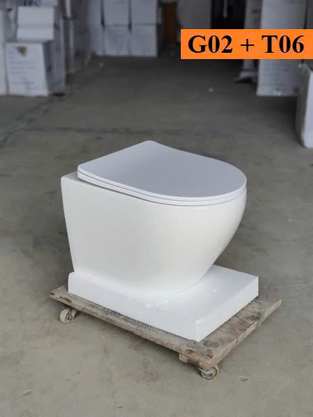 Bồn cầu Treo tường màu trắng