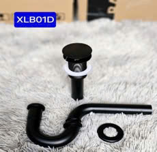 Xả lavabo màu đen không thoát tràn