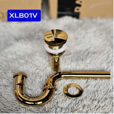 Xả lavabo màu vàng không thoát tràn