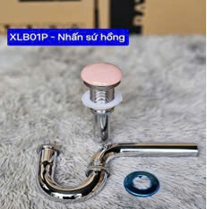 Xả lavabo màu hồng không thoát tràn