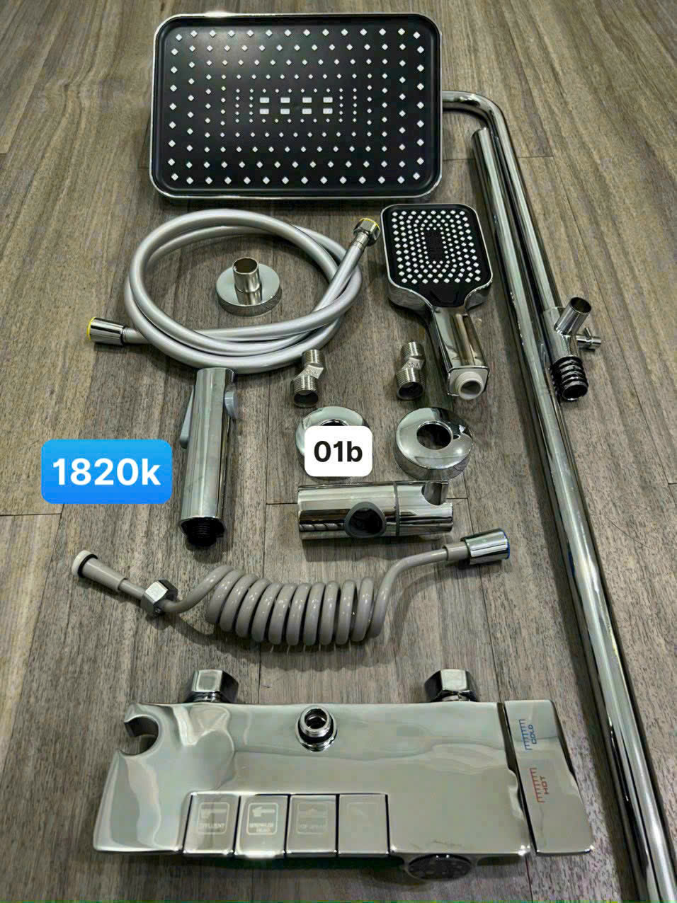 Cây sen phím đàn hiển thị nhiệt độ, vòi xịt