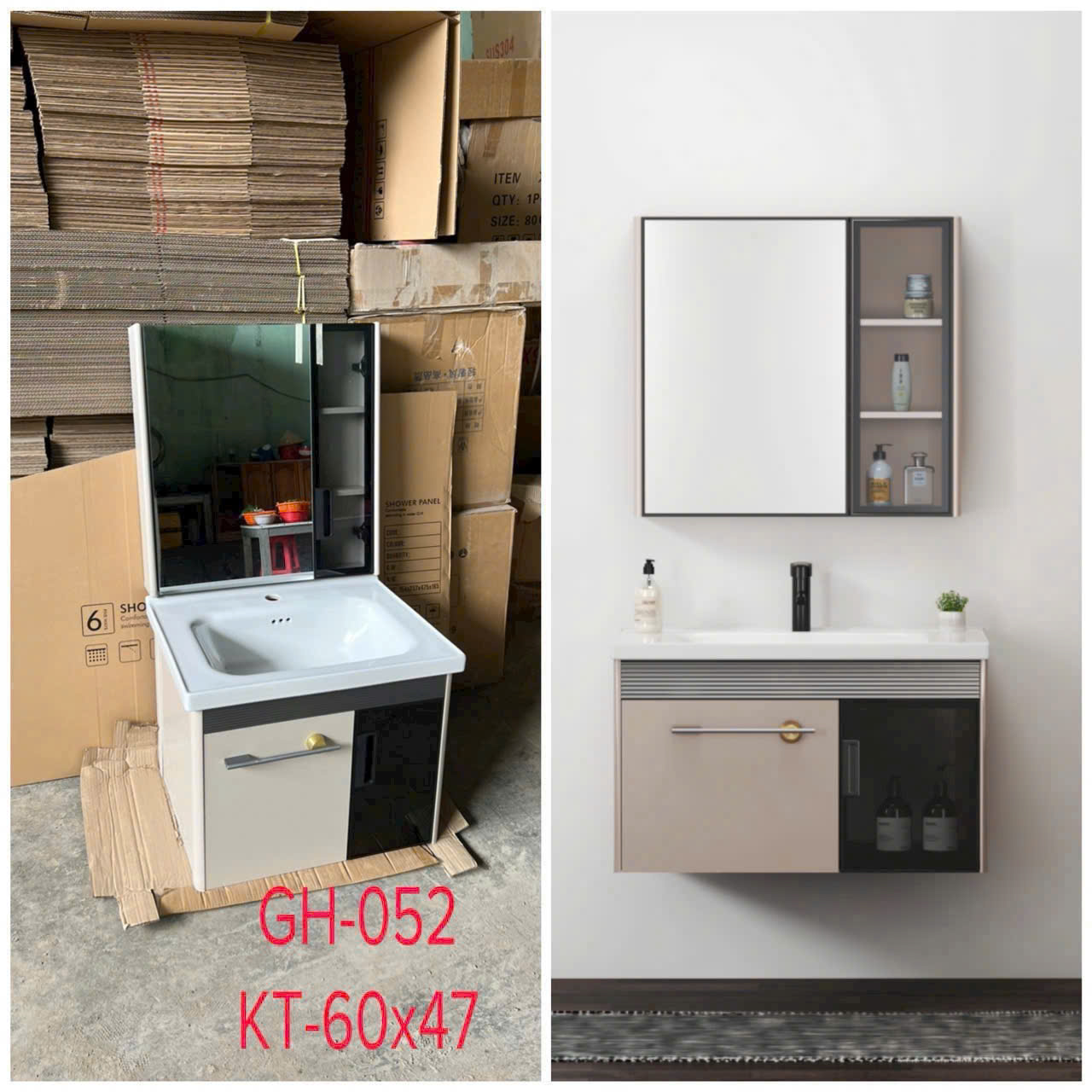 Tủ lavabo nhôm GH052 