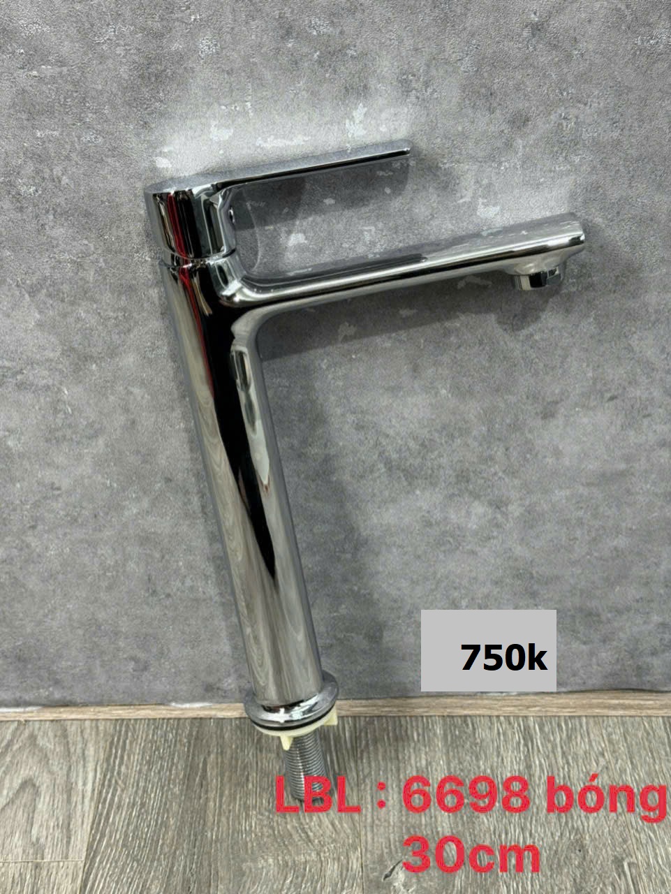 Vòi lavabo Lạnh inox bóng 6698